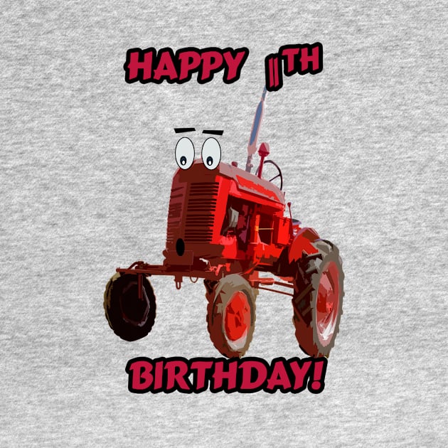 Happy 11th birthday tractor design by seadogprints